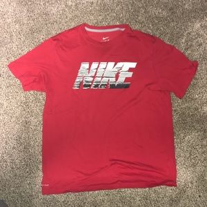 Red Nike dry fit